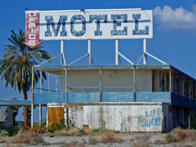 abandoned motel in Salton Sea