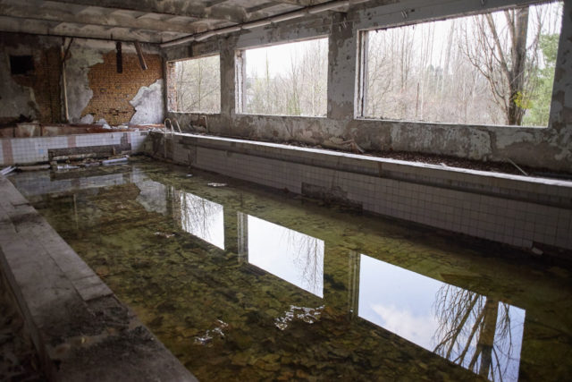 Abandoned swimming pool Pripyat 