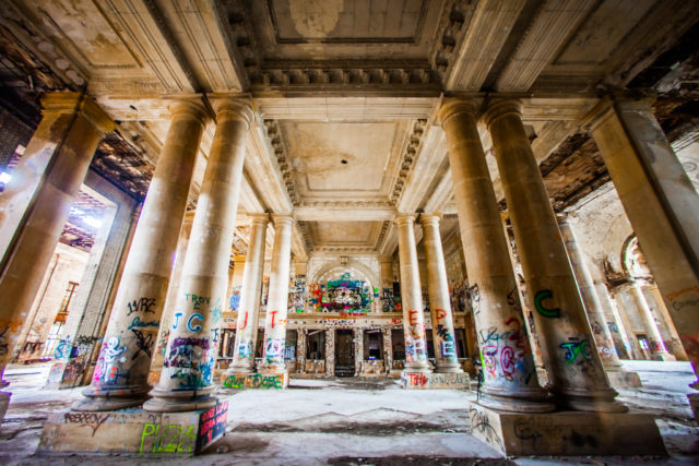 Graffiti in Michigan Central Station