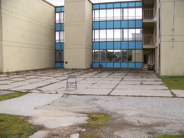 Exterior of the barracks at Fort Ord