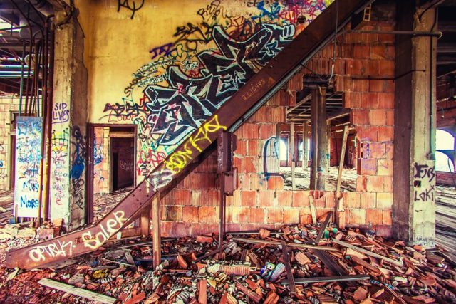 Metal Beam in Michigan Central Station 