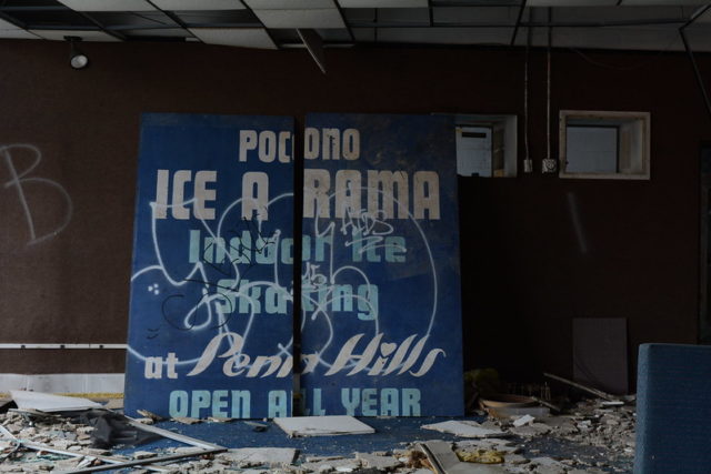 Ice rink sign at Penn Hills 