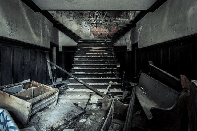 Decrepit staircase