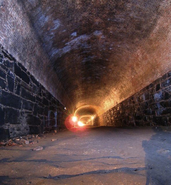 View down the Atlantic Avenue Tunnel