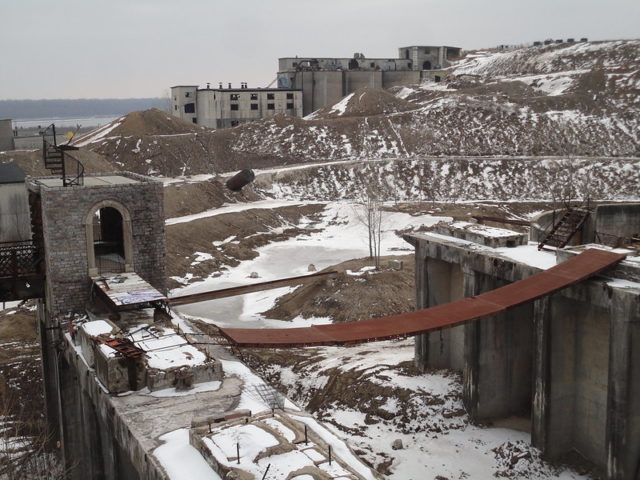 Makeshift bridges at Cementland