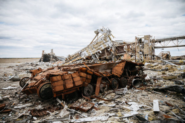 Debris at Donetsk International Airport