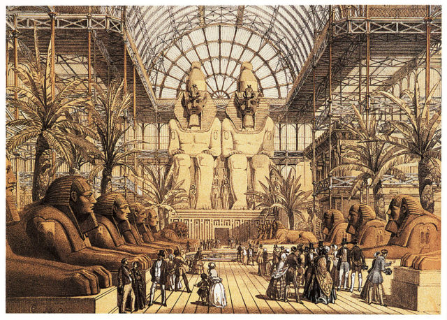view of the Egyptian Court inside Crystal Palace 
