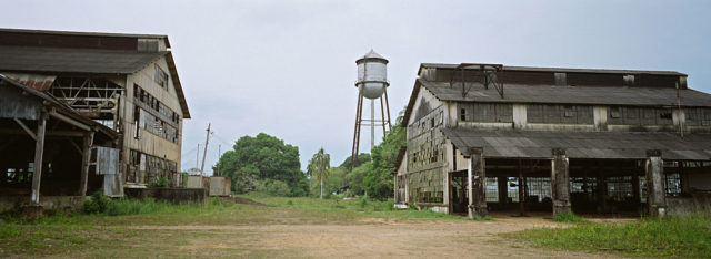 Buildings and water tower that make up Fordlândia