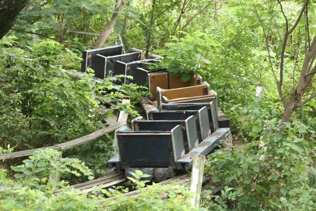 Abandoned roller coaster at Joyland 