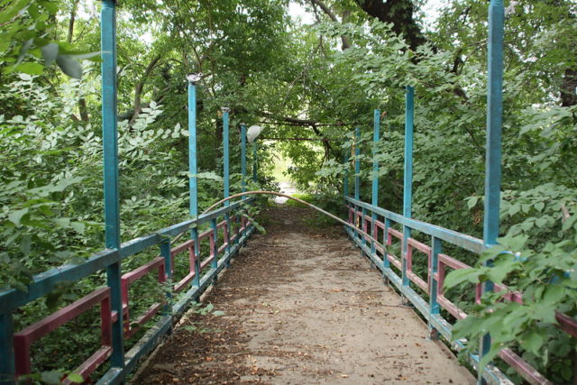 Abandoned walkway at Joyland 