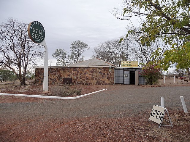 Exterior of the gem store in Wittenoom
