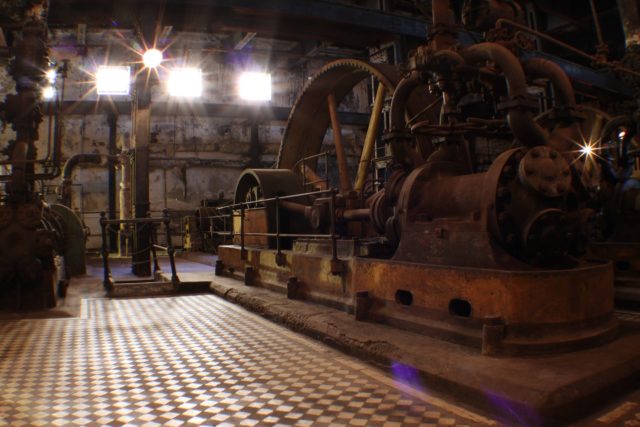 Old machinery at the Anglo Meat Packing Plant