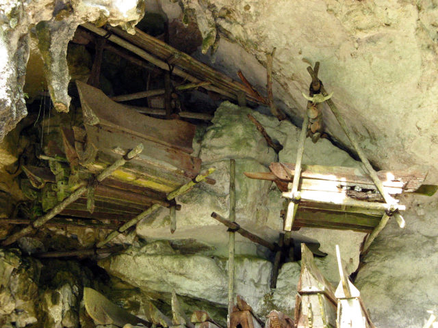 Hanging coffins of the Toraja people in Indonesia