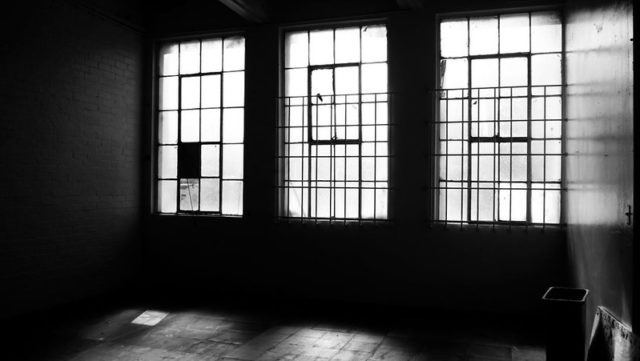 Windows inside Linda Vista Hospital 