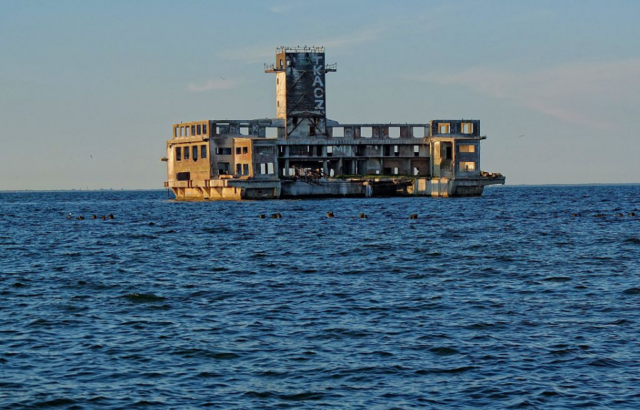 View of Torpedownia across the water