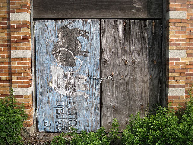 Wooden planks over the outside of a window