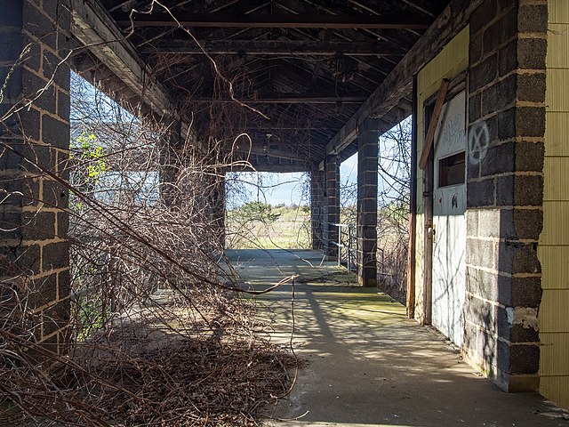 Outdoor walkway at Floyd Bennett Field