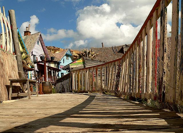 View of a wooden bridge