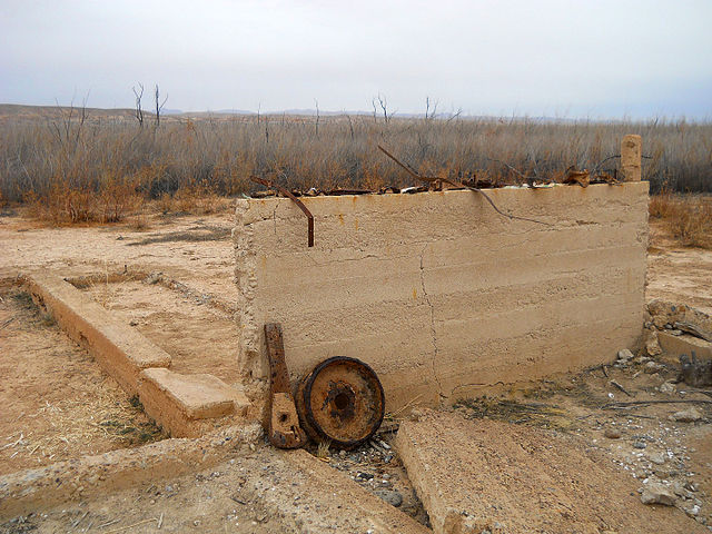 Remains of a building in St. Thomas, Nevada