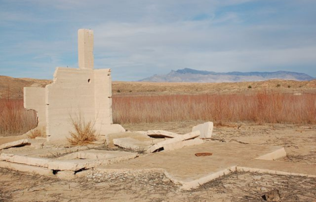 Remains of a building in St. Thomas, Nevada