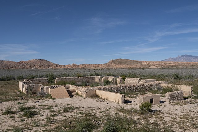 Remains of a building in St. Thomas, Nevada