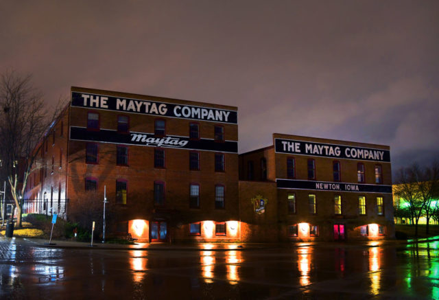 Exterior of the Maytag Company building
