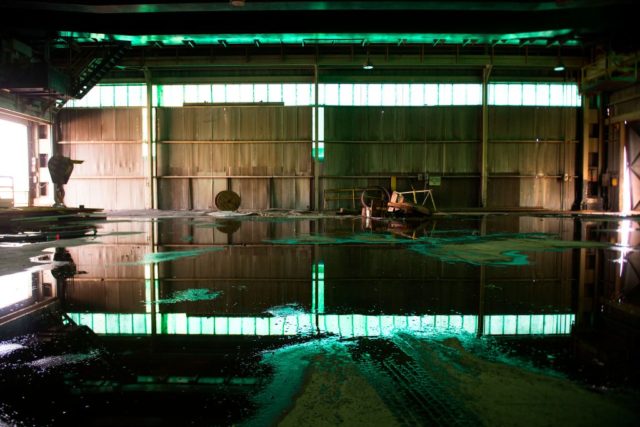 Interior of an abandoned factory in Baltimore