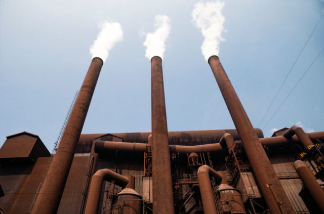 Three smoke stacks