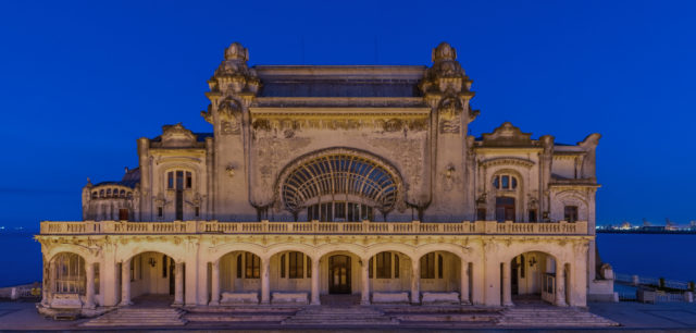 Front view of the Constanta casino building