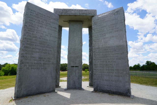 View of the Georgia Guidestones