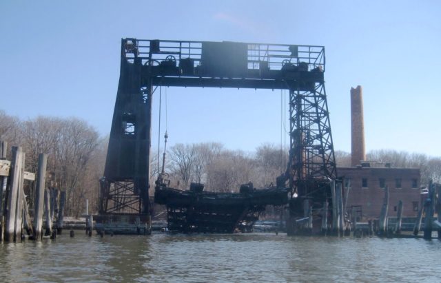 The ferry dock on North Brother Island