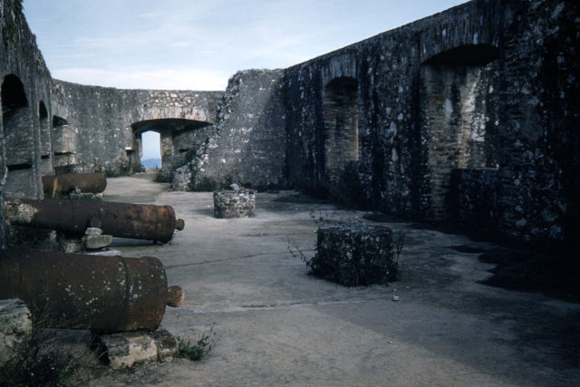 Abandoned cannons at the fortress