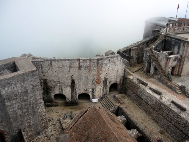 Top view of interior of Citadelle Laferrière