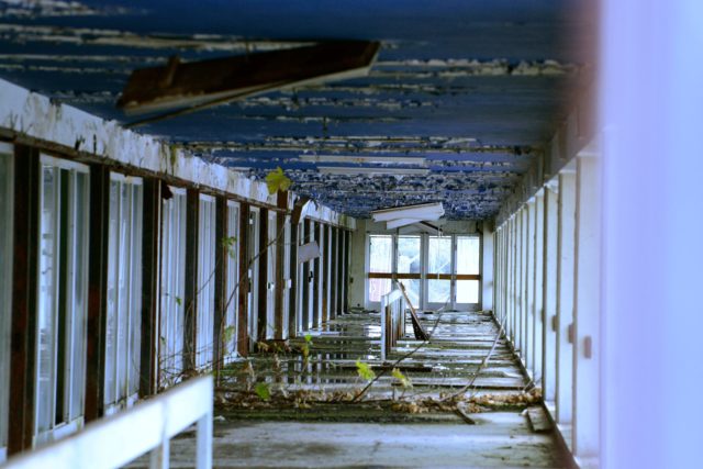 A hallway at Nicosia International Airport