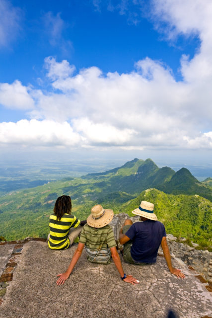 Tourists looking our from Citadelle Laferrière