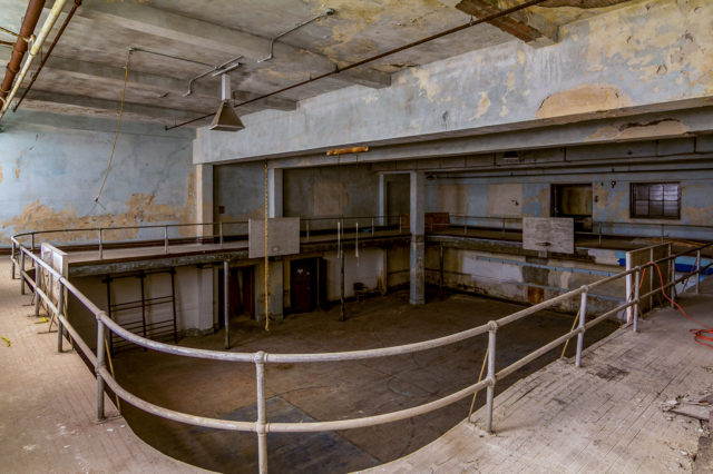 View of the J.W. Cooper School's gymnasium from an upper level