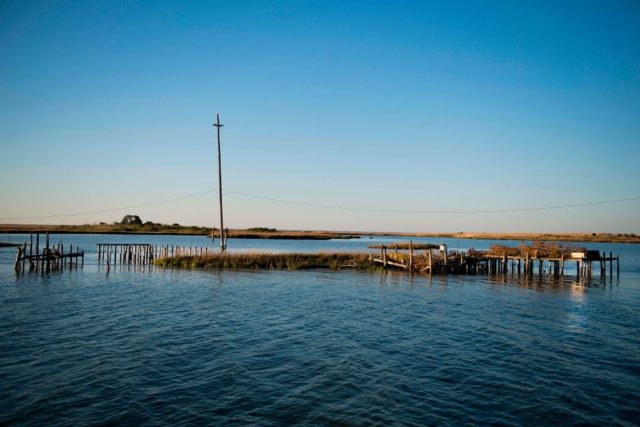 Plot of land in the middle of water