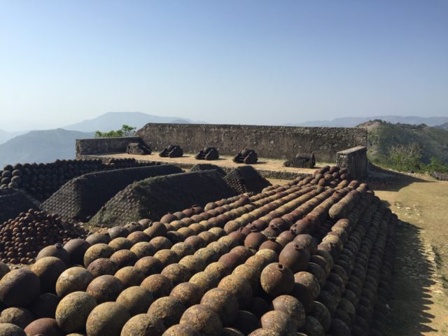 Abandoned stockpiles of cannon balls