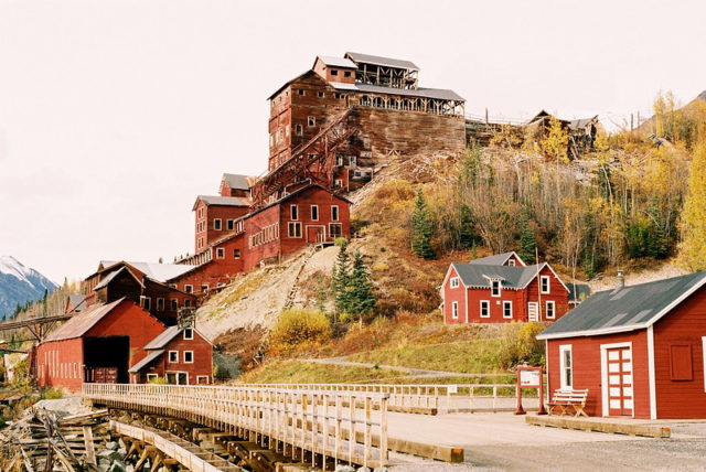 The abandoned buildings in Kennecott