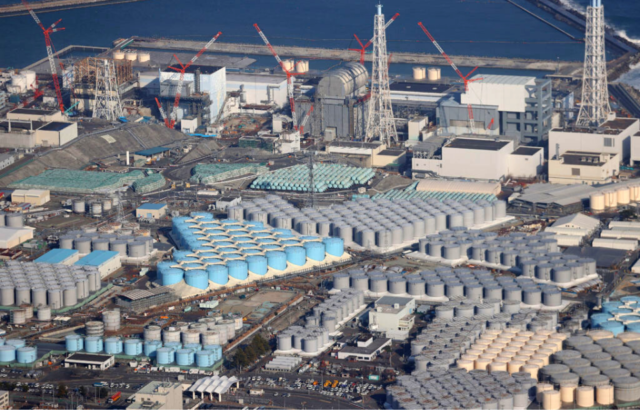 Aerial view of the Fukushima Daiichi Nuclear Power Plant
