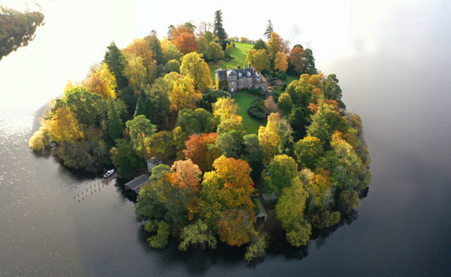 An aerial view of Derwent Island