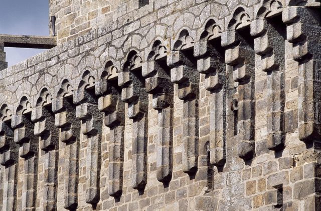 Machicolations on a castle