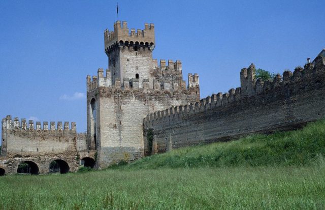 Crenellations on a castle