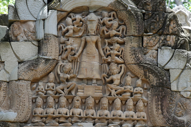 Carving in a wall at Ta Prohm