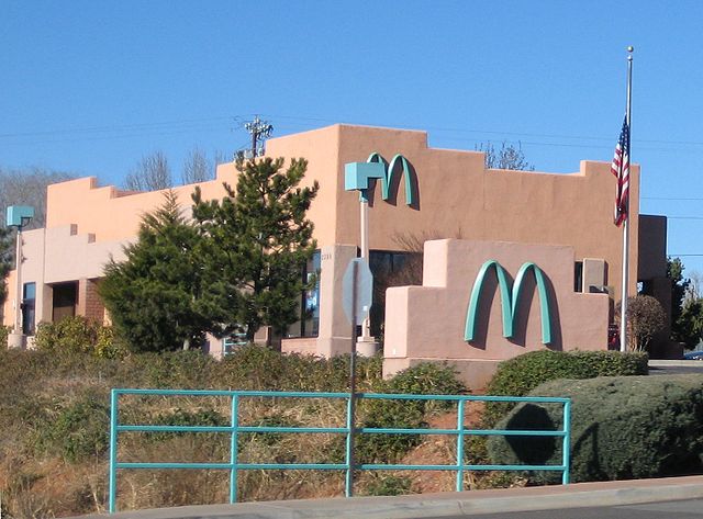 Exterior of the McDonald's restaurant in Sedona, Arizona