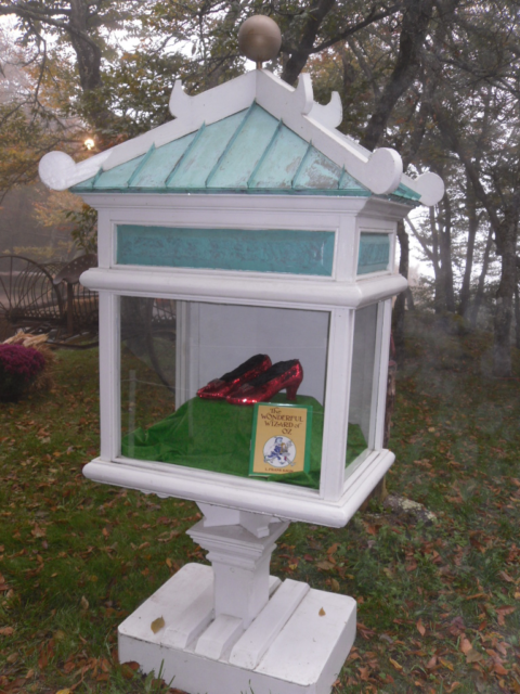 Ruby slippers on display