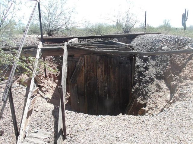 The entrance to the nickel shaft at Vulture City