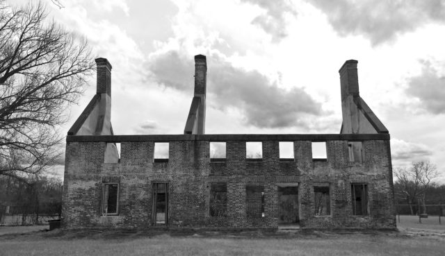 The brick remains of Marshall Hall