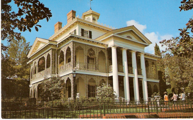 Postcard of the Haunted Mansion from the 1970s