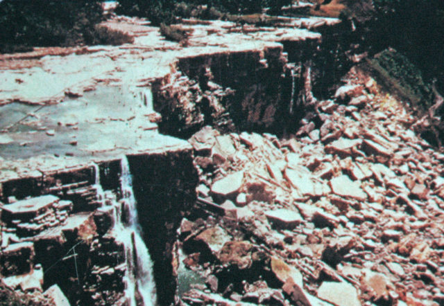 The dewatered Falls in 1969